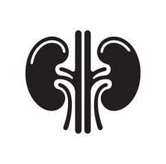 Kidney Icon silhouette vector illustration