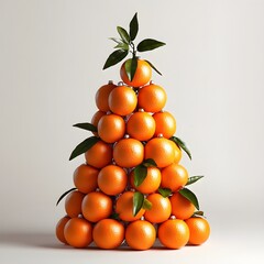 A luxury brand created a New Year's tree made entirely of tangerines that is both high-fashion and avant-garde, and it is both sophisticated and contemporary.