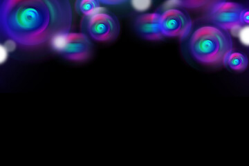 Abstract modern geometric circle soft light blue gradient background blurred colorful neon color flow trendy hologram effect graphics futuristic design for pattern banner web technology digital
