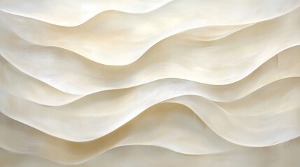 Obraz premium Abstract ivory waves blending into neutral shades