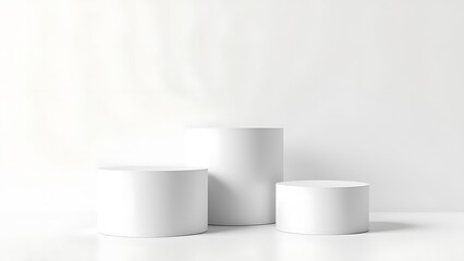 White product display podium in studio room, for display presentation