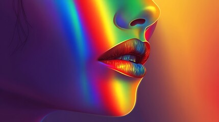 Smooth rainbow gradient with bold contrasts