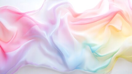 Smooth rainbow gradient fading into white