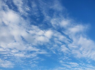 Many white clouds in the sky