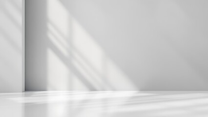 A minimalist white studio background perfect for product presentations and design projects.