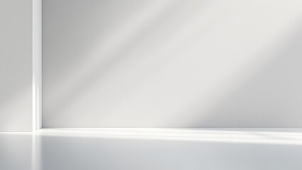 A minimalist white studio background perfect for product presentations and design projects.