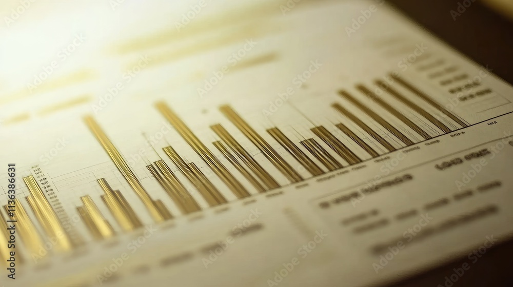 Aufkleber detailed business report with bar graphs and data analysis