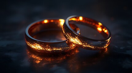 Radiant rings with a soft gradient and glowing highlights