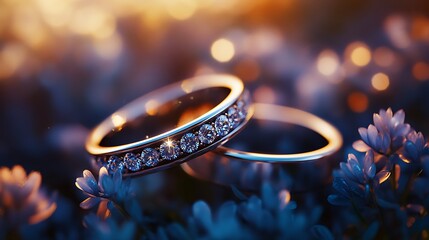 Radiant rings with a soft gradient and glowing highlights