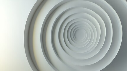 Fototapeta premium Concentric circles in gradient tones on a soft background