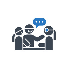 Team Discussion Meeting Icon