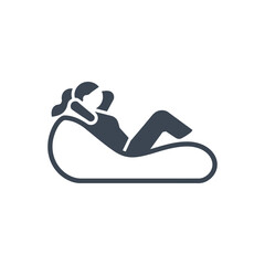 Person Relaxing on Couch Icon