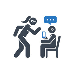 Talking with Phone Icon