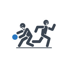 Chasing Player in Sports Icon