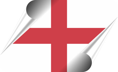 England Flag with Modern Folded Paper Effect