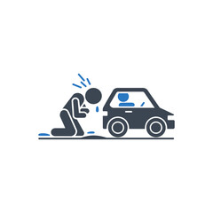 Naklejka premium Car Accident Injury Icon