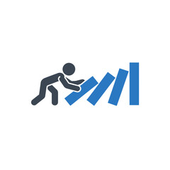 Falling Domino Rescue Icon