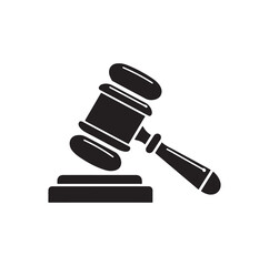 Judge Gavel silhouette vector illustration