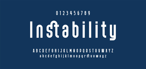 Creative geometric modern urban alphabet font. Digital abstract futuristic, fashion, sport, minimal technology typography.