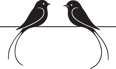 Swallow Birds Flying Silhouettes
