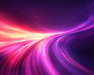 Fototapeta premium Radiant purple and pink burst with flowing light trails, creating a lively, vivid atmosphere ideal for creative projects