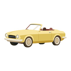 Fototapeta premium High Quality Convertible Car Vector Illustration Design On Clean White Background