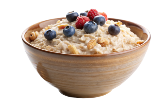 bowl of muesli with blueberries
