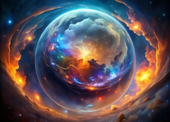 8K VR 360° Nebula Panorama: Immersive Cosmic Landscape, Celestial Wonders, Galactic Exploration, Space Photography