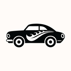 Fototapeta premium a black car with a black stripe on the side