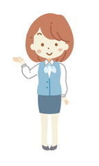 受付嬢のイラスト 線なし