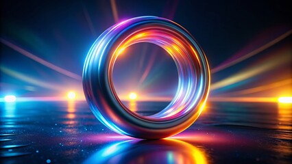 Abstract 3D Annular Ring Pulsation - Realistic Low Light Rendering