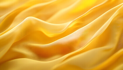 Fototapeta premium Golden Fabric Draped in Soft Waves and Folds