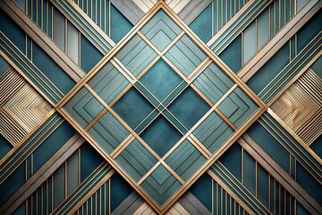 Abstract Art Deco Background: Geometric Lines, Minimalist Design, Elegant Wallpaper