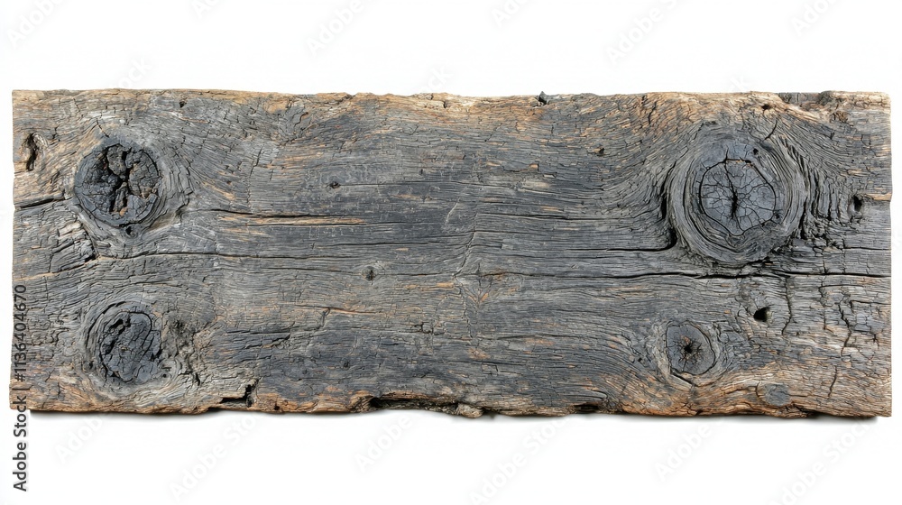 Poster weathered wooden plank with unique texture and natural patterns for background use