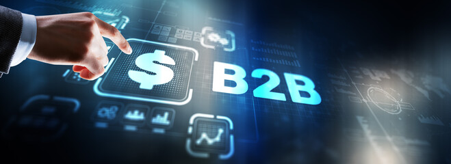 B2B Business Technology Marketing Company Commerce concept. Business to Business