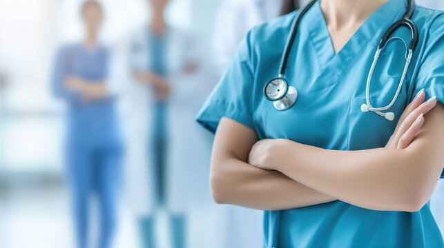 Medical doctor, surgeon, and anesthetist in a medical clinic or the ER, providing emergency care, promoting teamwork and patient trust in the hospital environment.