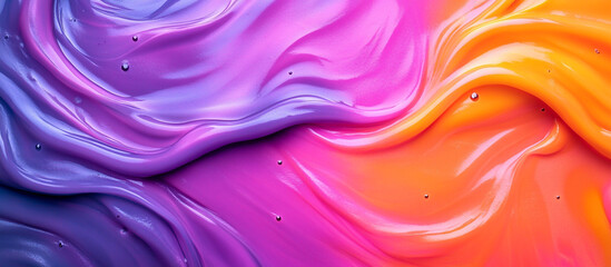 Swirling neon slime and vibrant clay, creating an abstract background with bold colors and smooth, dynamic textures