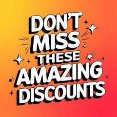 Fototapeta premium Dont Miss These Amazing Discounts