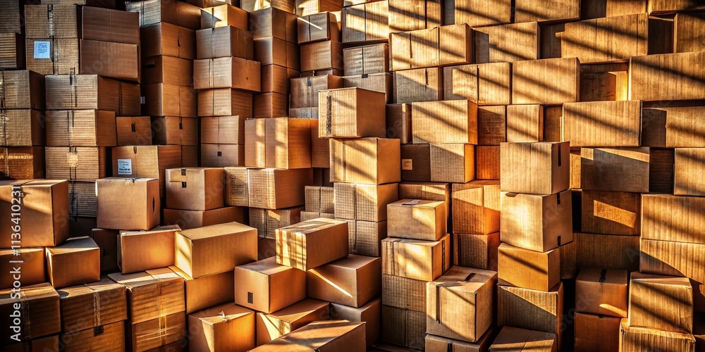 Aufkleber abstract rustic cardboard boxes background with unique textures for creative designs and conceptual 