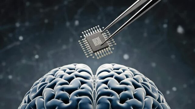 Brain microchip implant human cyborg hybrid Artificial intelligence