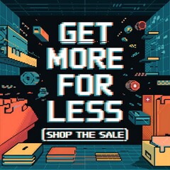Get More For Less Shop The Sale Pixel Art Design