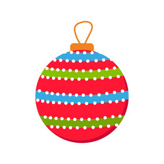 Bauble. flat illustration.