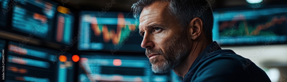 Poster a mentor is seen in a professional workspace, guiding interns through complex financial software, sh