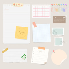 A variety of diary decoration paper sets