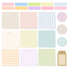 A variety of diary decoration paper sets