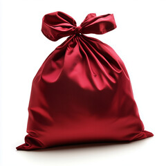 Red Christmas Bag Isolated on White Background