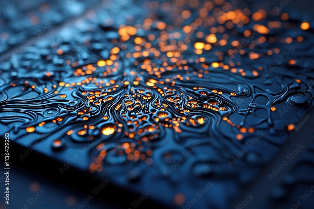 Poster dissolving custom tablet in liquid laboratory setting closeup photography scientific environment mac