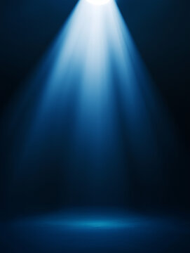 Riflettore che illumina dall'alto. Spazio per aggiungere oggetti o messaggi.