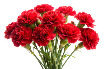 Fototapeta premium bouquet of red and white carnations