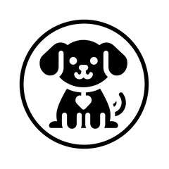 Dog icon silhouette vactor illustration 
